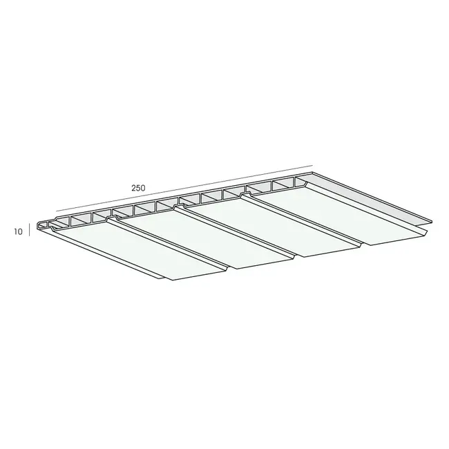 Heering Sponningschroot 250 x 10 mm - Verkeerswit