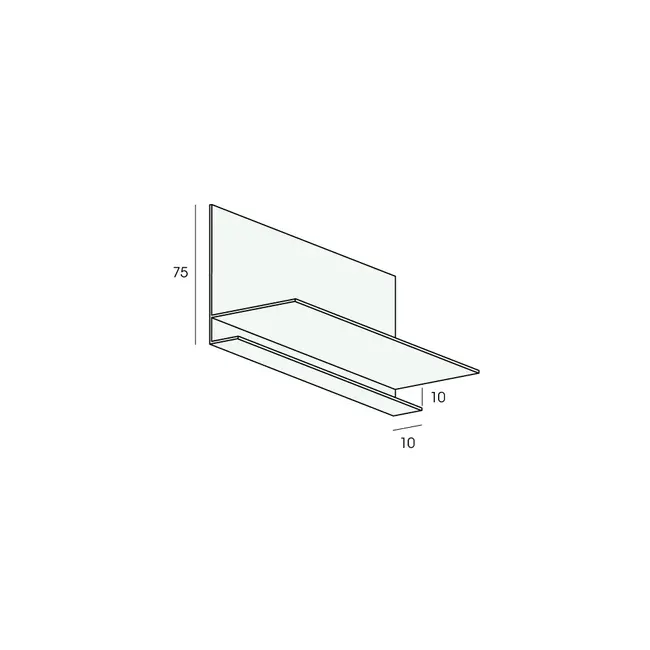 Heering Afdekgevellijst 10 mm - Verkeerswit (1 x 600 cm)