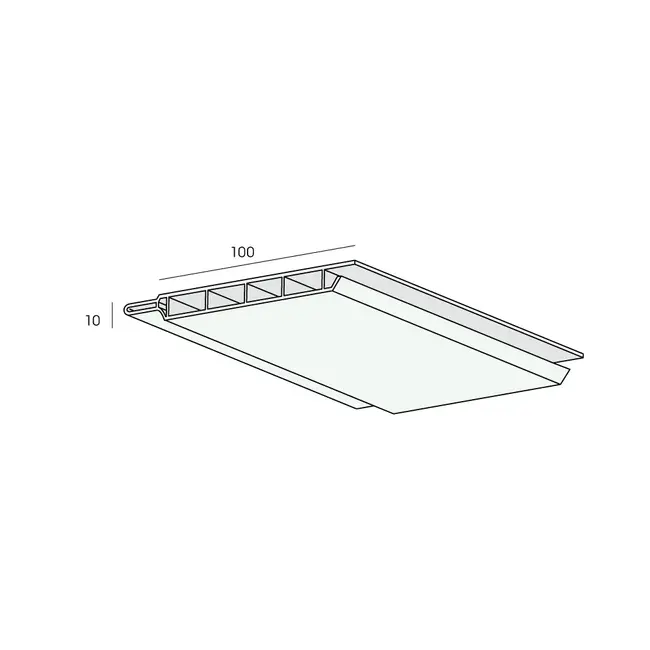 Heering Sponningschroot extra stabiel 100 x 10 mm - Verkeerswit