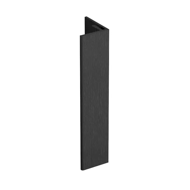 Keralit Verlengd eindprofiel 17x44 mm - Zwart (1 x 400 cm)
