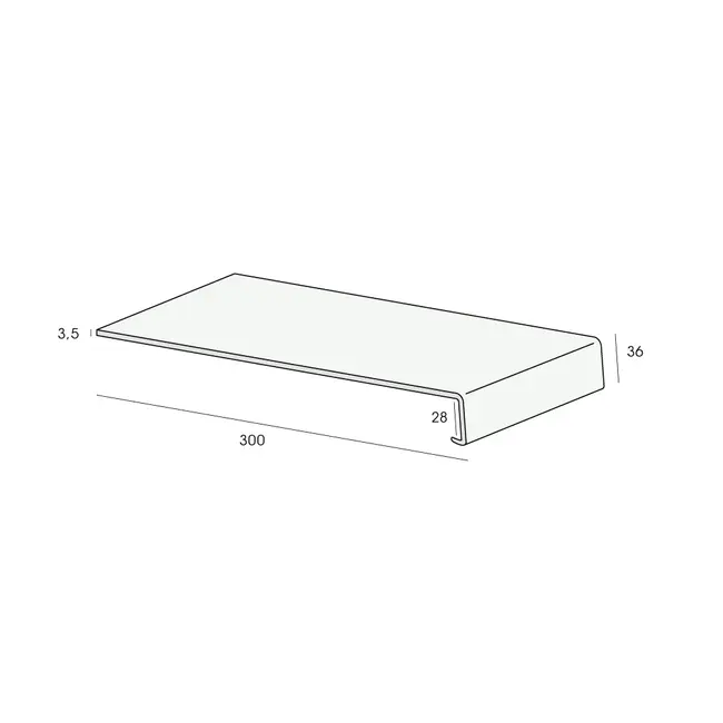 Lignodur Overzetvensterbank 30 cm - Wit