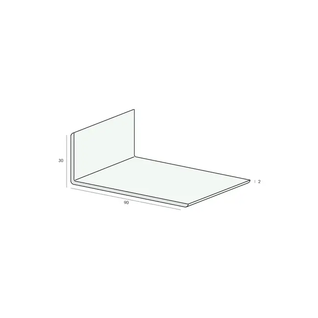 Heering Hoekprofiel 90 x 30 x 2 mm - Wit (1 x 600 cm)