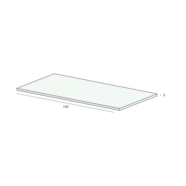 Heering Platprofiel 100 x 3 mm - Crème (Renolit) (1 x 600 cm)
