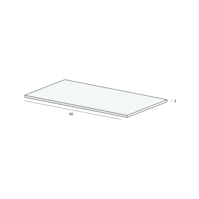 Heering Platprofiel 80 x 3 mm - Crème (1 x 600 cm)