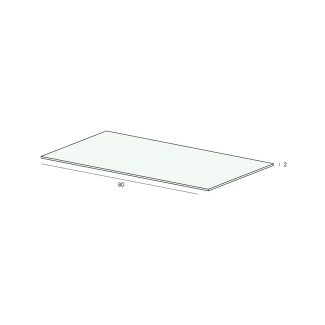 Heering Platprofiel 80 x 2 mm - Wit (1 x 600 cm)
