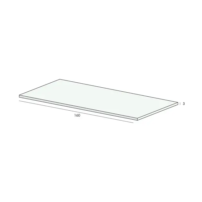 Heering Platprofiel 160 x 3 mm - Crème (1 x 600 cm)