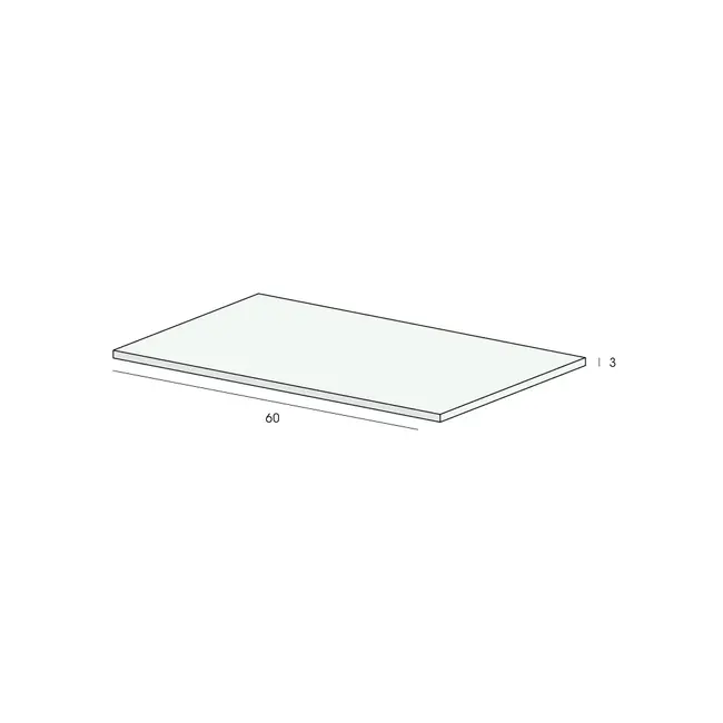 Heering Platprofiel 60 x 3 mm - Crème (Renolit) (1 x 600 cm)