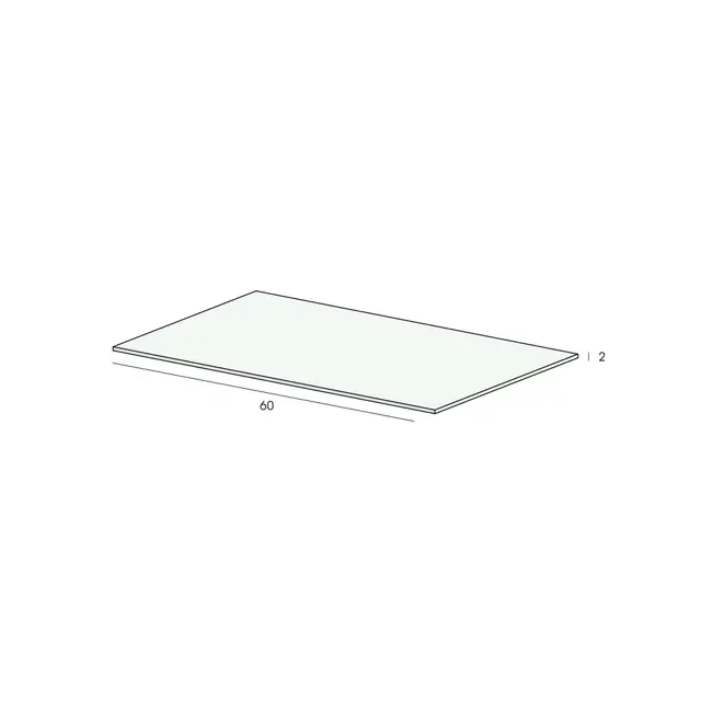 Heering Platprofiel 60 x 2 mm - Wit (1 x 600 cm)