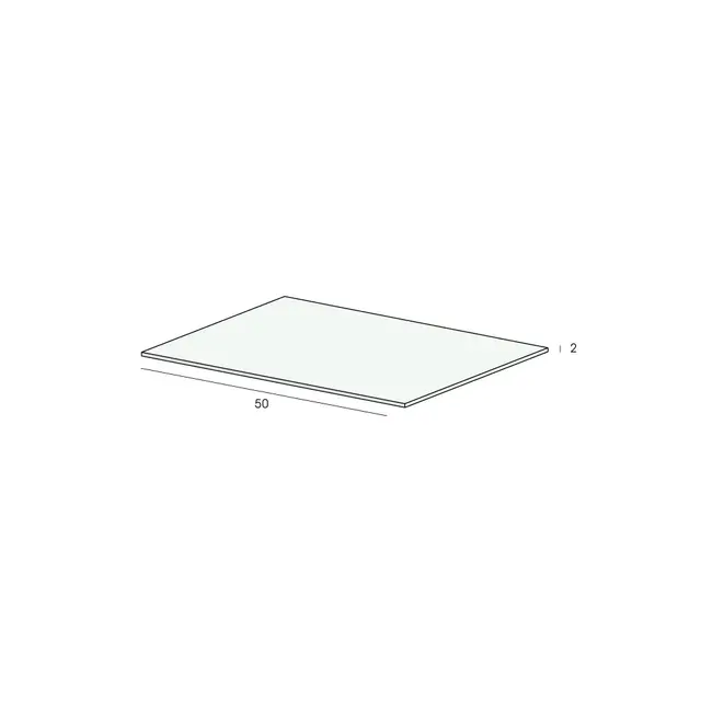 Heering Platprofiel 50 x 2 mm - Wit (1 x 600 cm)