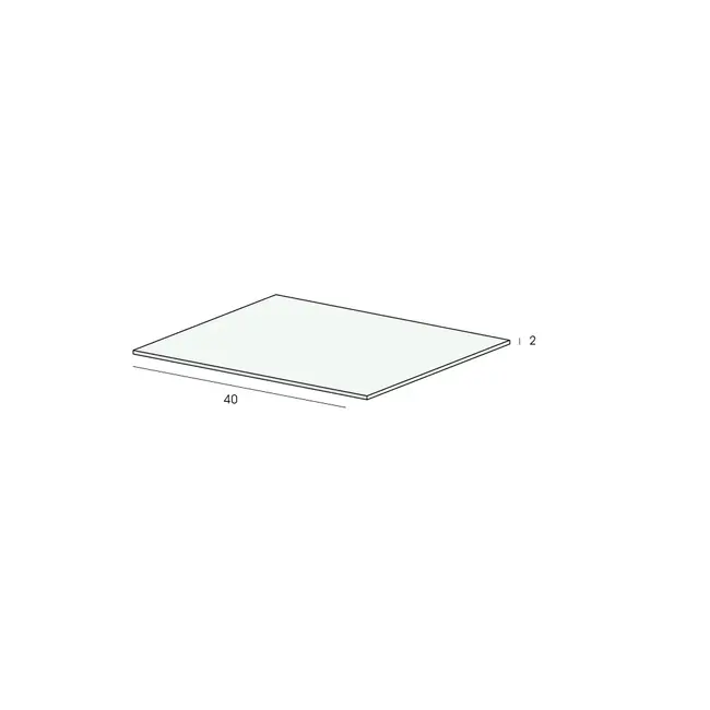 Heering Platprofiel 40 x 2 mm - Crème (1 x 600 cm)