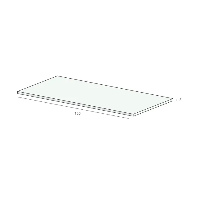 Heering Platprofiel 120 x 3 mm - Wit (1 x 600 cm)