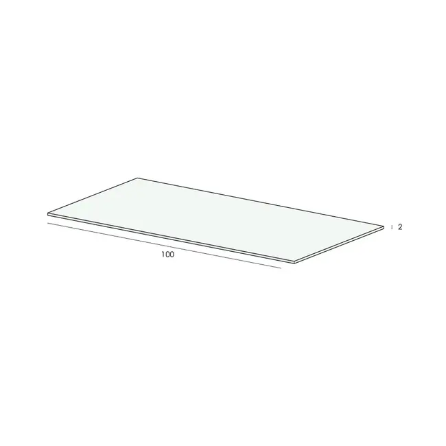 Heering Platprofiel 100 x 2 mm - Wit (1 x 600 cm)