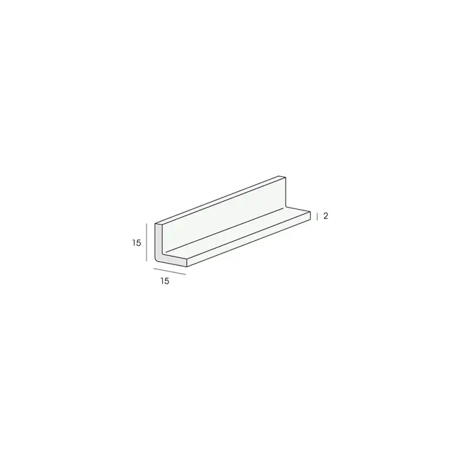 Heering Hoekprofiel 15 x 15 x 2 mm - Zwart (1 x 520 cm)