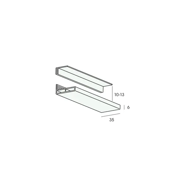 Florence Florence Plafondplint 35x6mm 2-delig - Acera (1 x 270 cm)