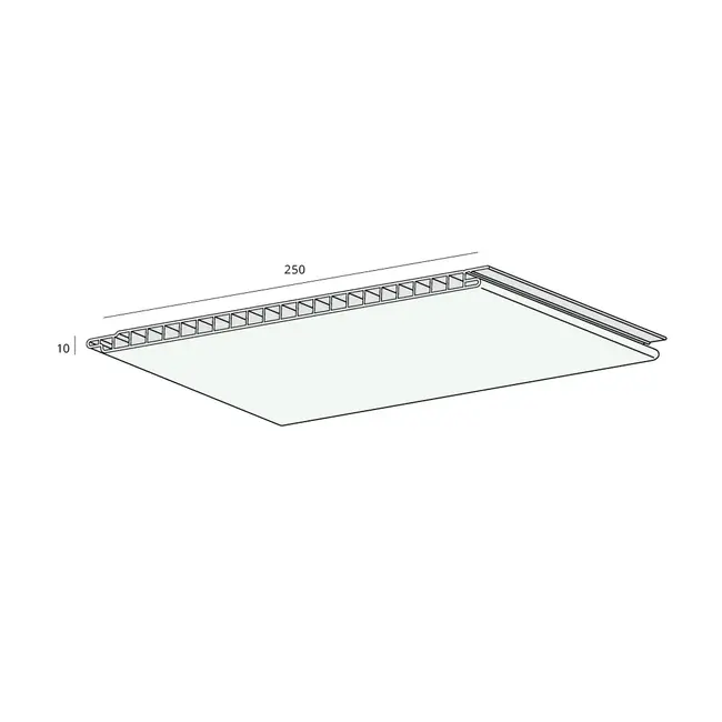 Florence Binnenplafond paneel 250x10 mm - Cremi