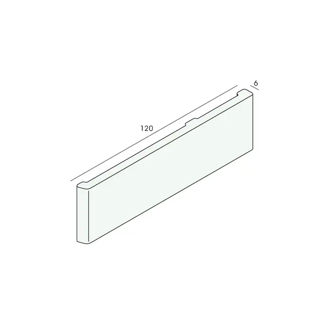 Prodec Plint 120 x 6 mm - Wit