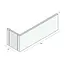 Prodec Hoekpaneel 160 x 60 mm met profilering - Wit