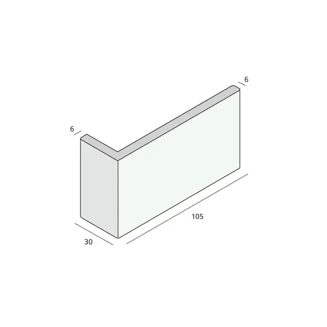 Prodec Hoekpaneel 105 x 30 mm - Wit