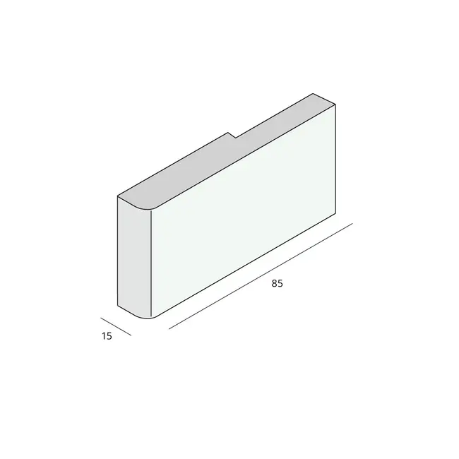 Prodec Plint 85 x 15 mm - Crème
