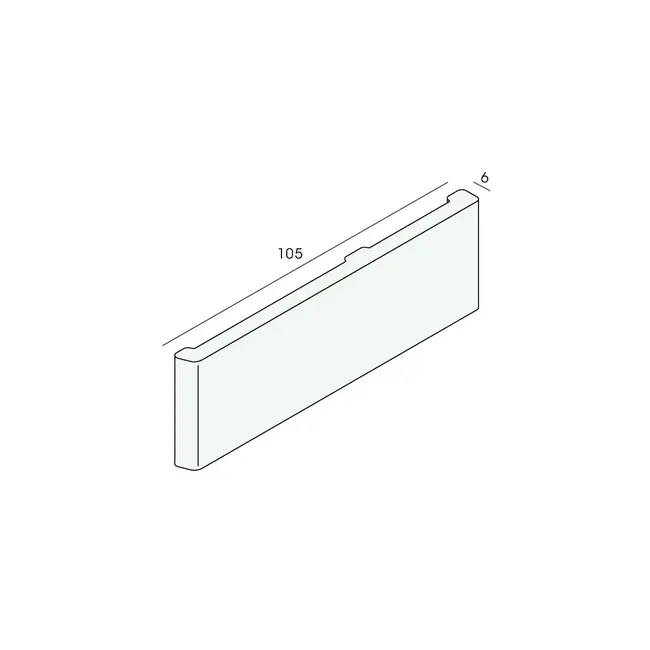 Prodec Plint 105 x 6 mm - Crème