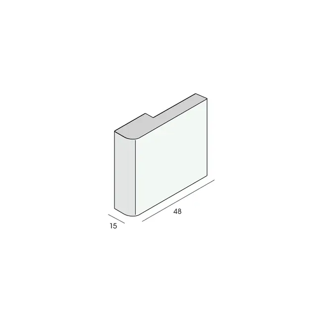 Prodec Plint 48 x 15 mm - Wit