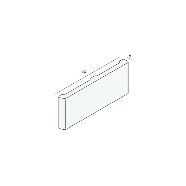 Prodec Plint 80 x 6 mm - Crème