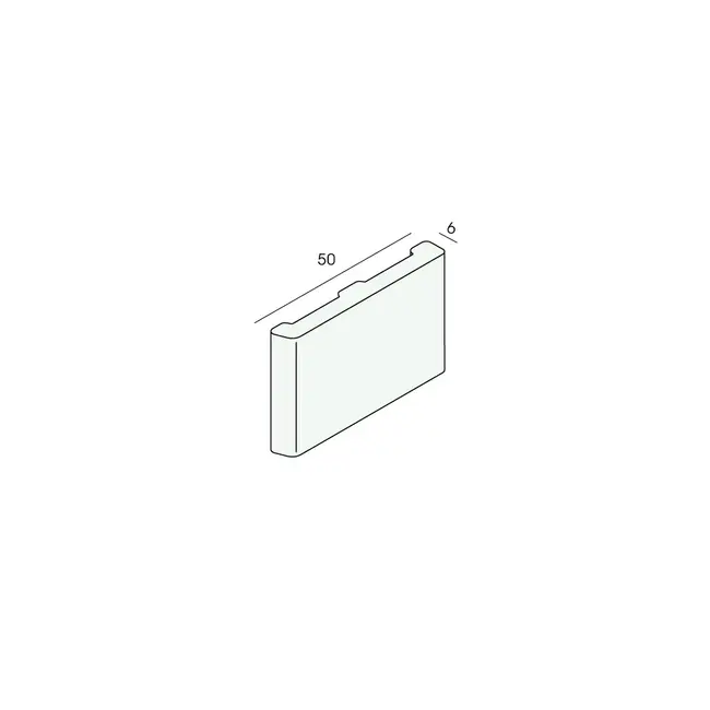 Prodec Plint 50 x 6 mm - Crème
