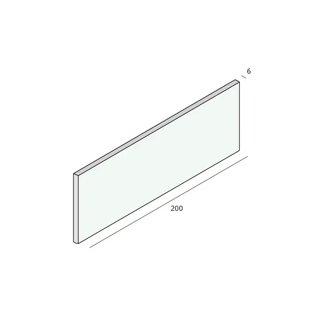 Prodec Dagstuk 200 x 6 mm - Wit