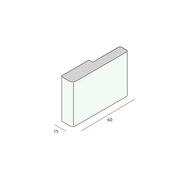 Prodec Plint 60 x 15 mm - Wit