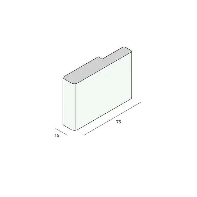Prodec Plint 75 x 15 mm - Wit