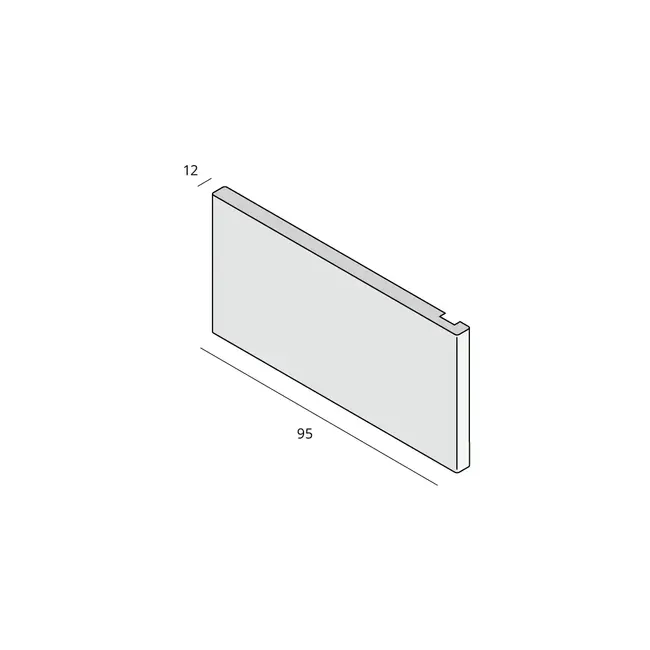 Prodec Koplat 95 x 12 mm - Wit