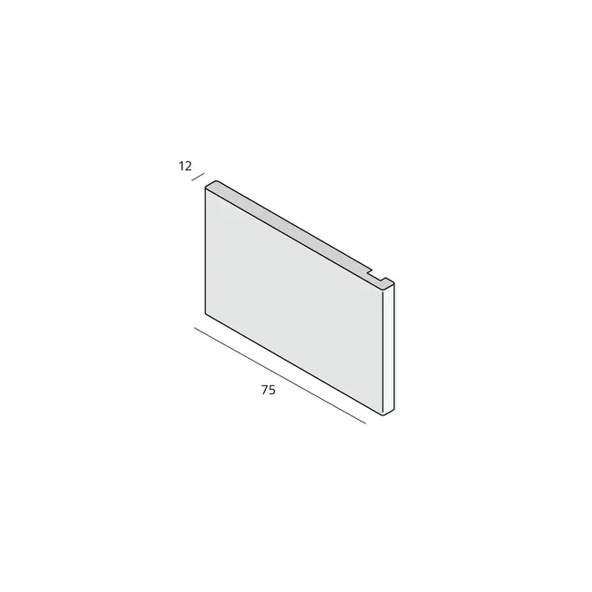 Prodec Koplat 75 x 12 mm - Wit
