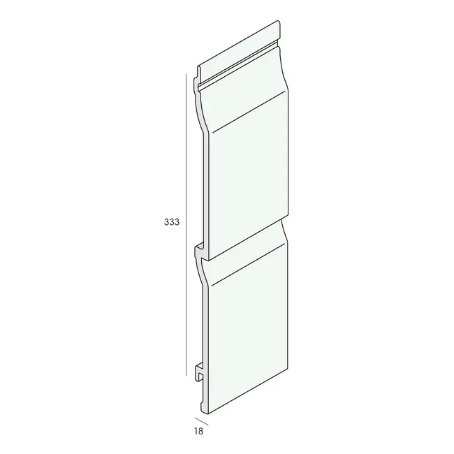 Novicell Rabat 333 mm (dubbel) grove nerf - Sahara beige