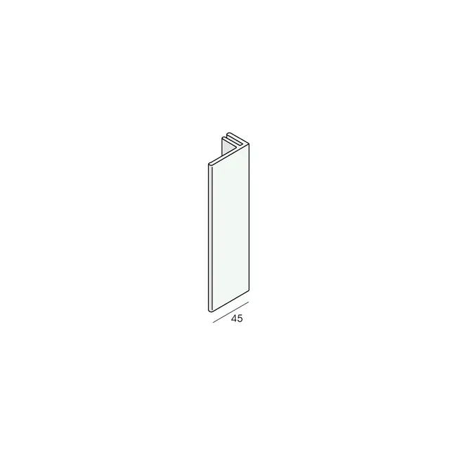 Novicell Eindprofiel 45 mm - Alaska wit