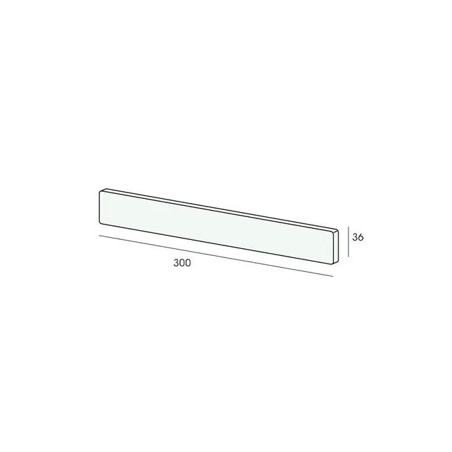 Lignodur Stone Eindkap 30 cm - Beton grijs
