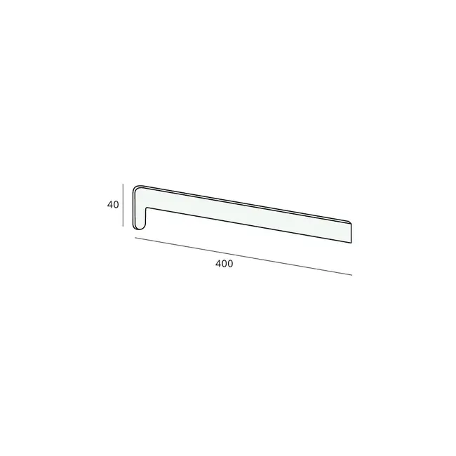 Novaboard Eindkap rechts - Wit