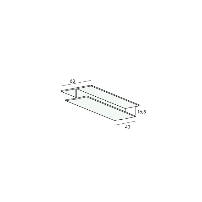 Florence Verbindingsprofiel 16,5mm - Wit (1 x 300 cm)