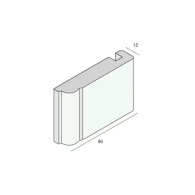 Prodec Kraallijst 80 x 12 mm - Crème
