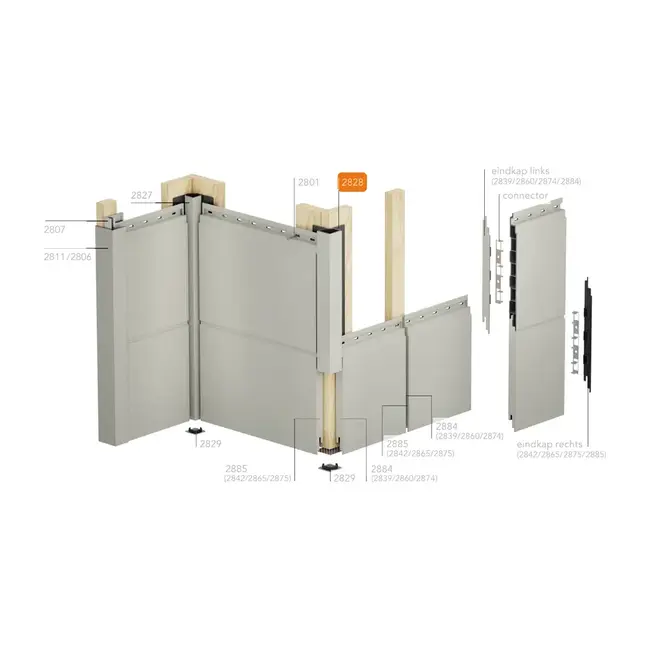 Keralit Uitwendig hoekprofiel 32x32 mm - Wit eiken (1 x 400 cm)