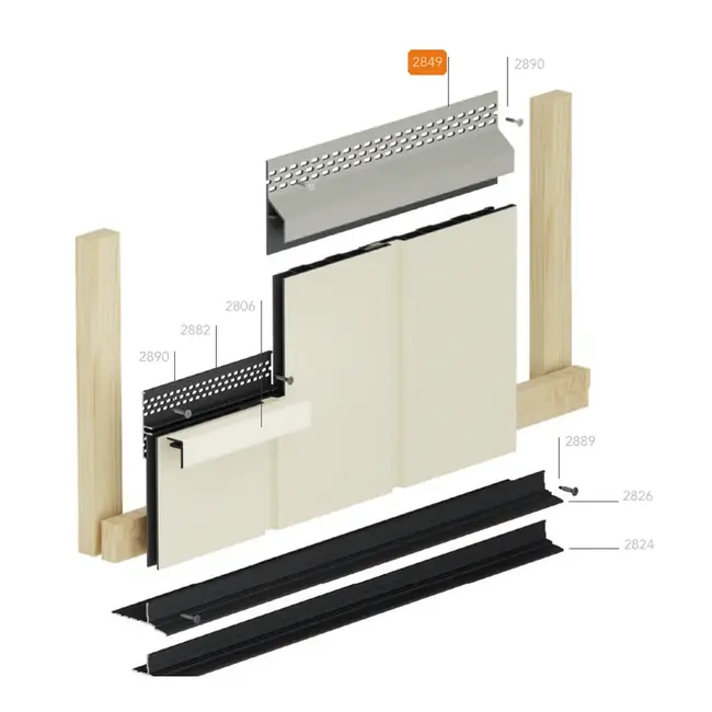 Keralit Trim / kraal ventilerend aansluitprofiel 17 mm - Antraciet (1 x 600 cm)