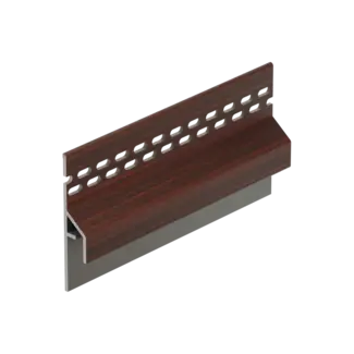 Keralit Trim / kraal ventilerend aansluitprofiel 10 mm - Mahonie