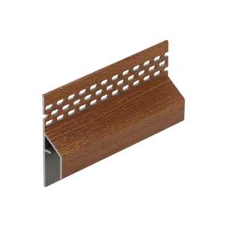 Keralit Trim / kraal ventilerend aansluitprofiel 17 mm - Bruin redceder