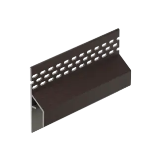 Keralit Trim / kraal ventilerend aansluitprofiel 17 mm - Donkerbruin