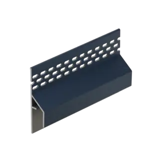 Keralit Trim / kraal ventilerend aansluitprofiel 17 mm - Staalblauw