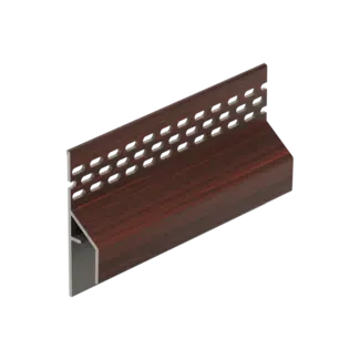 Keralit Trim / kraal ventilerend aansluitprofiel 17 mm - Mahonie
