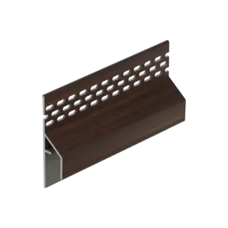Keralit Trim / kraal ventilerend aansluitprofiel 17 mm - Donker eiken