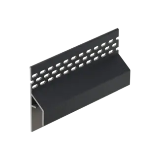 Keralit Trim / kraal ventilerend aansluitprofiel 17 mm - Zwartgrijs
