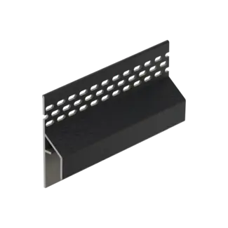 Keralit Trim / kraal ventilerend aansluitprofiel 17 mm - Zwart