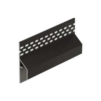 Keralit Trim / kraal ventilerend aansluitprofiel 17 mm - Grafietzwart