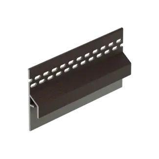 Keralit Trim / kraal ventilerend aansluitprofiel 10 mm - Donkerbruin
